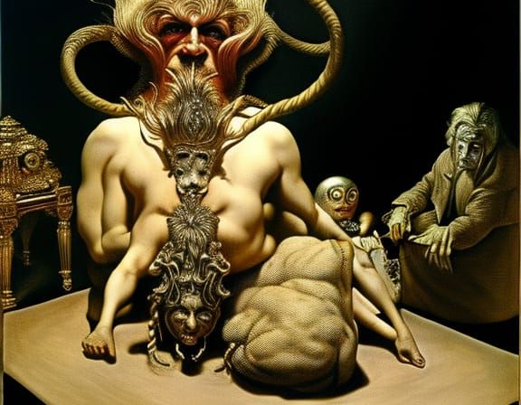 Surreal Barbecue with Wraiths in Stopmotion Cinema Style