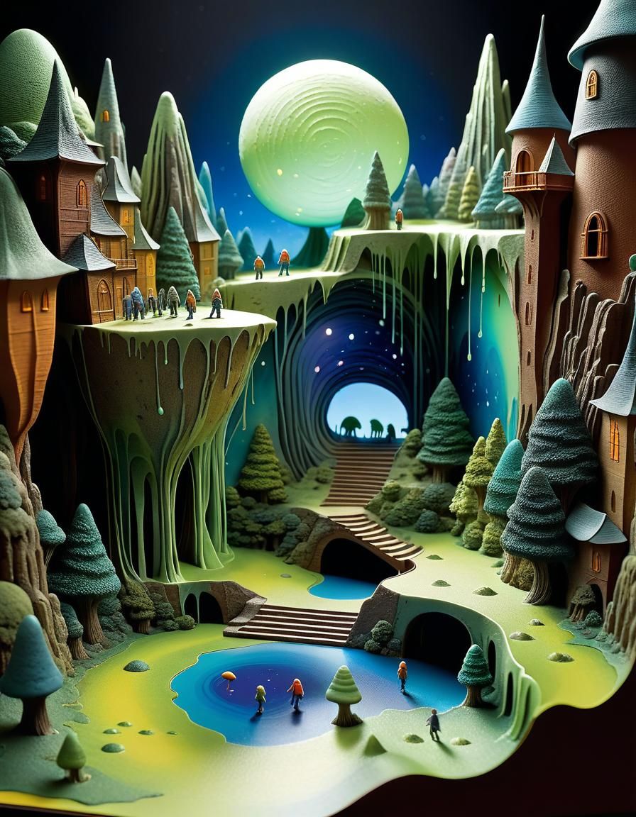 alien village miniature