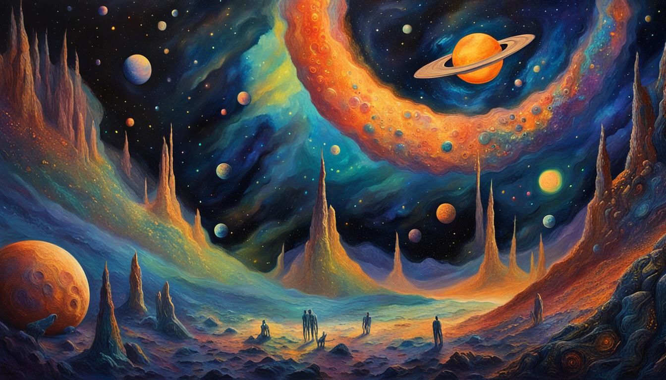 Galactic Dreamscapes: Cosmic Planets and Alien Civilizations