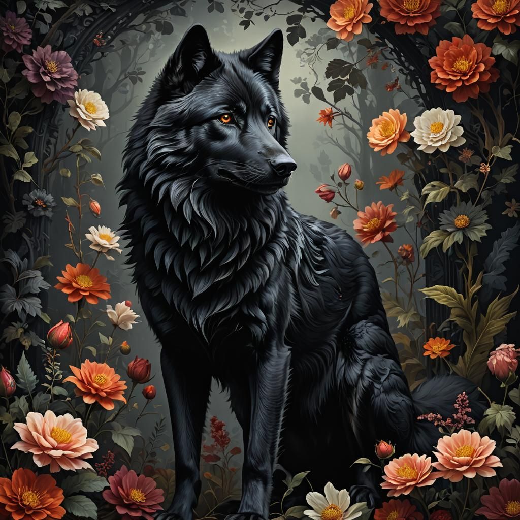 black wolf