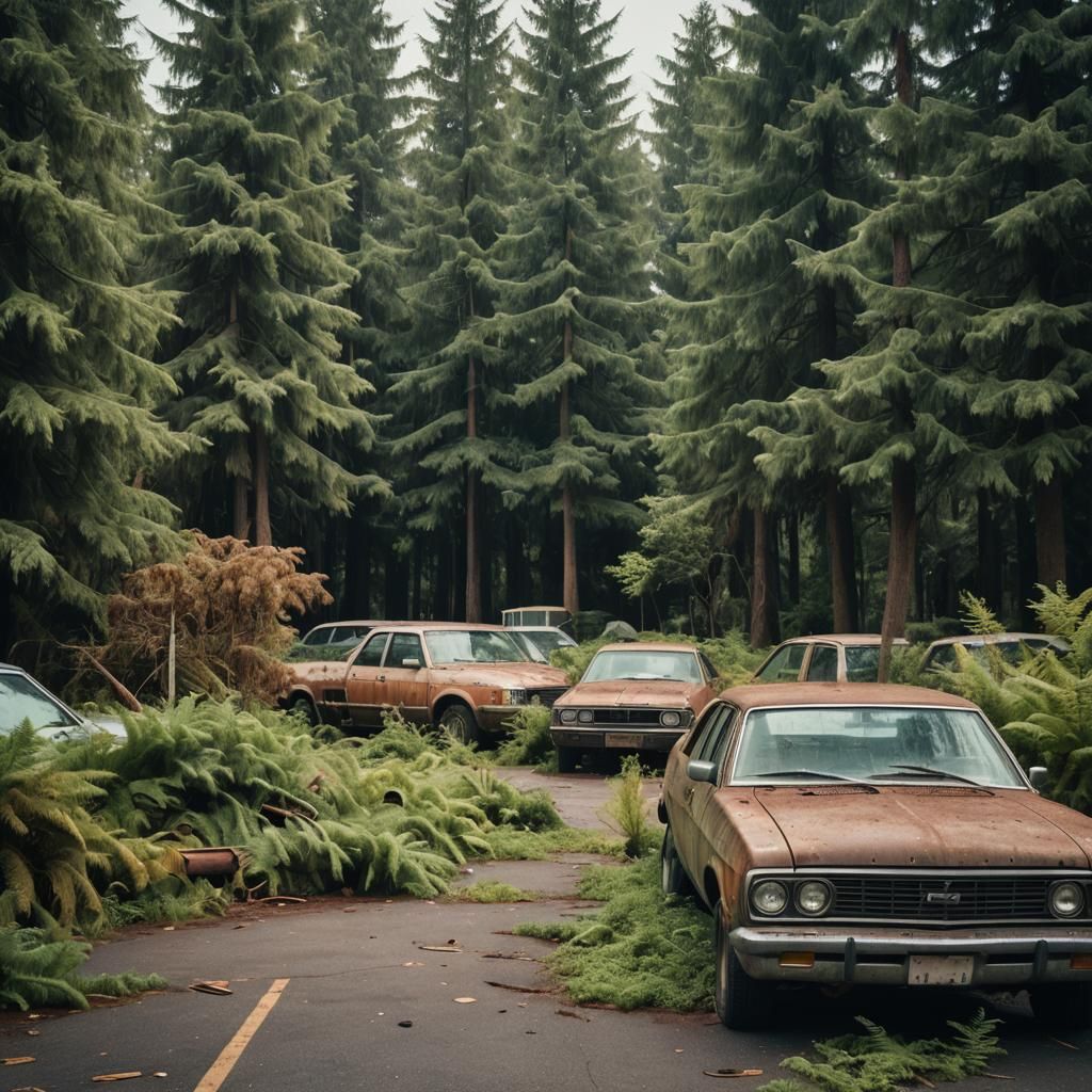 Parking Lot Reclaimed: Nature's Realistic Takeover