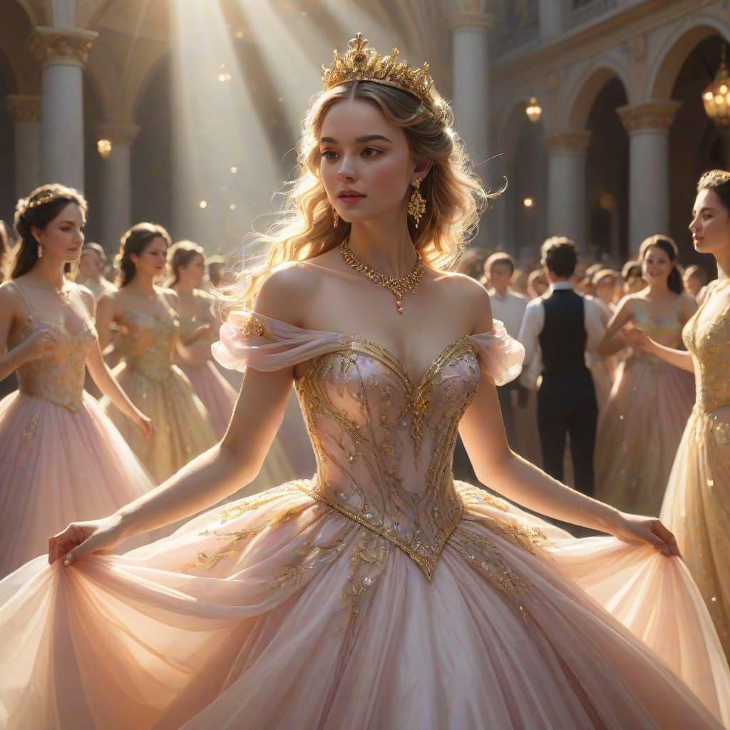 Heavenly Ballerina in Ethereal Light