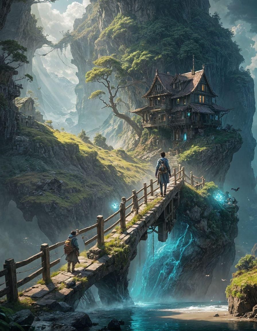 Epic Cinematic Digital Illustration in Bright Complimentary...