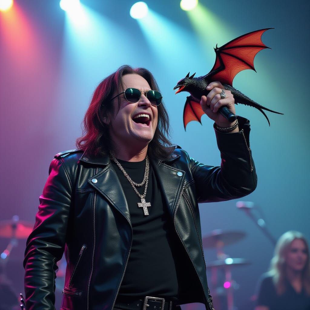 Ozzy Osbourne Eats Bat On Stage