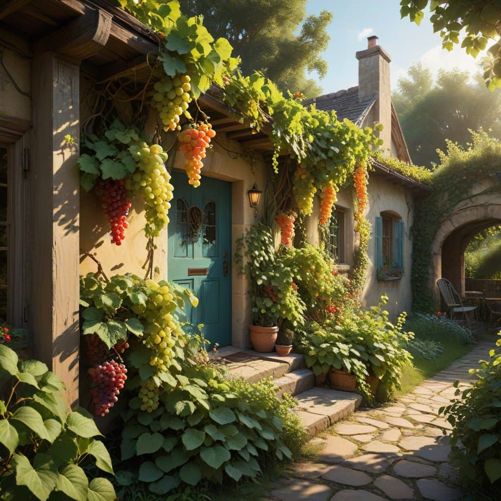 Cozy Vineyard Cottage in a Vibrant, Relaxing Landscape