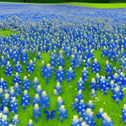 Bluebonnet Origami Papercraft Wallpaper in 8K
