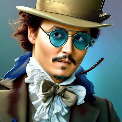 Detailed Portrait in Art Nouveau Style