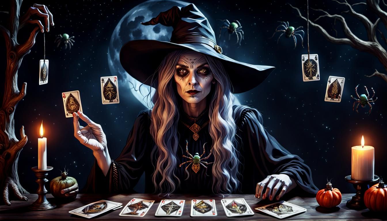 Detailed Witch Reads Tarot Cards for Your Soul