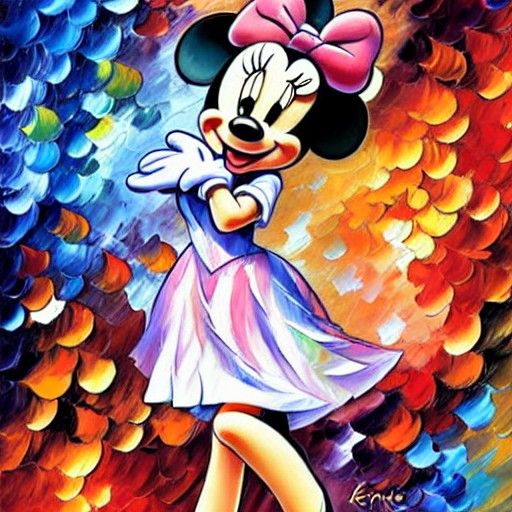 Minnie May: Manga Art in Afremov Style