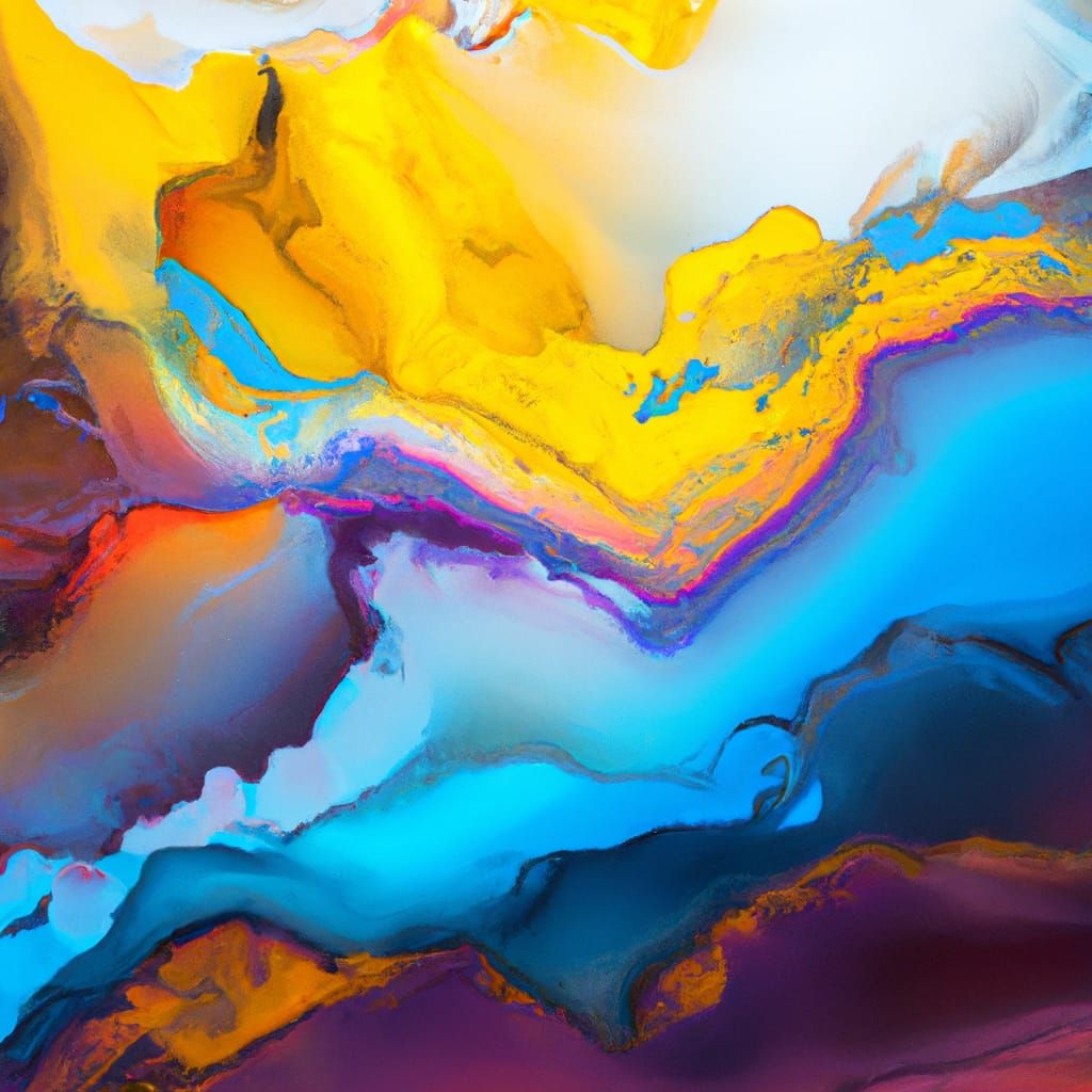 Abstract Wall Art with Bright Colors