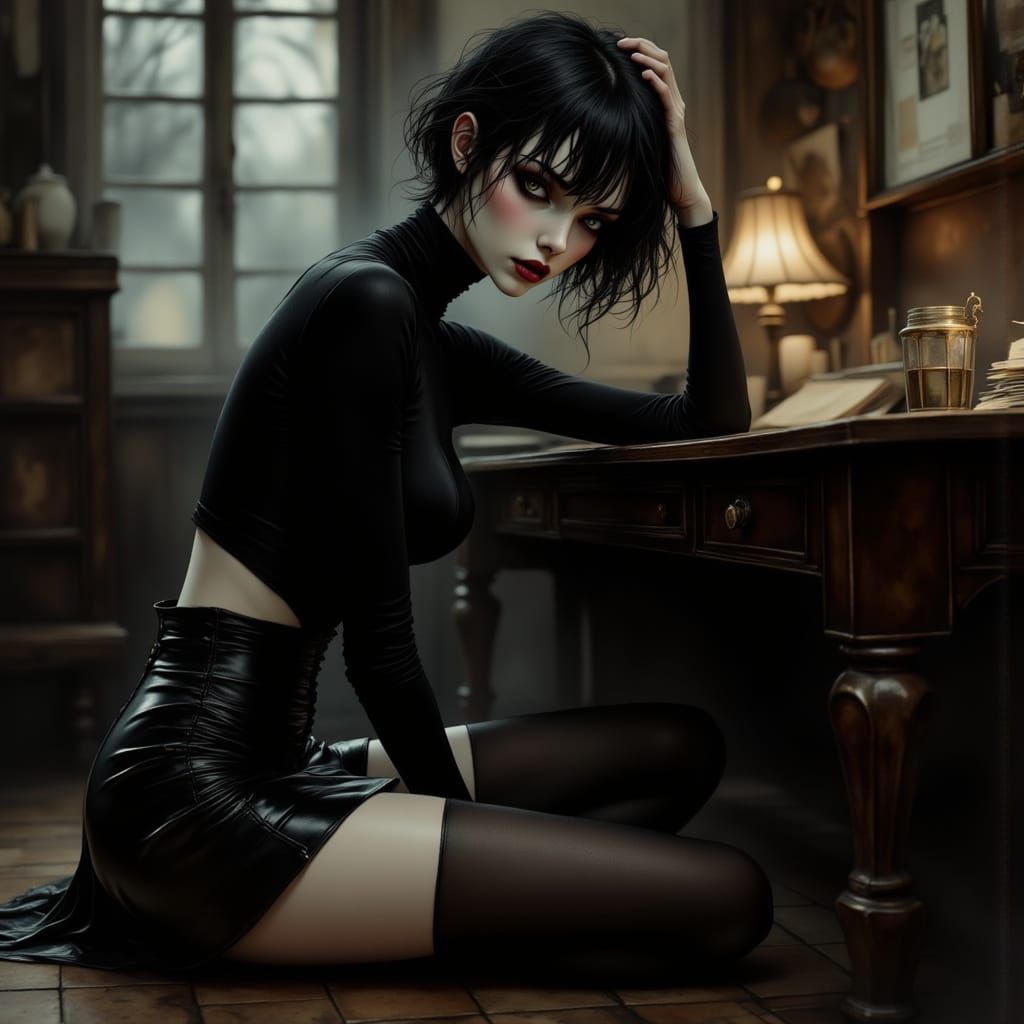 Moody Parisian Chic in Surrealistic Style