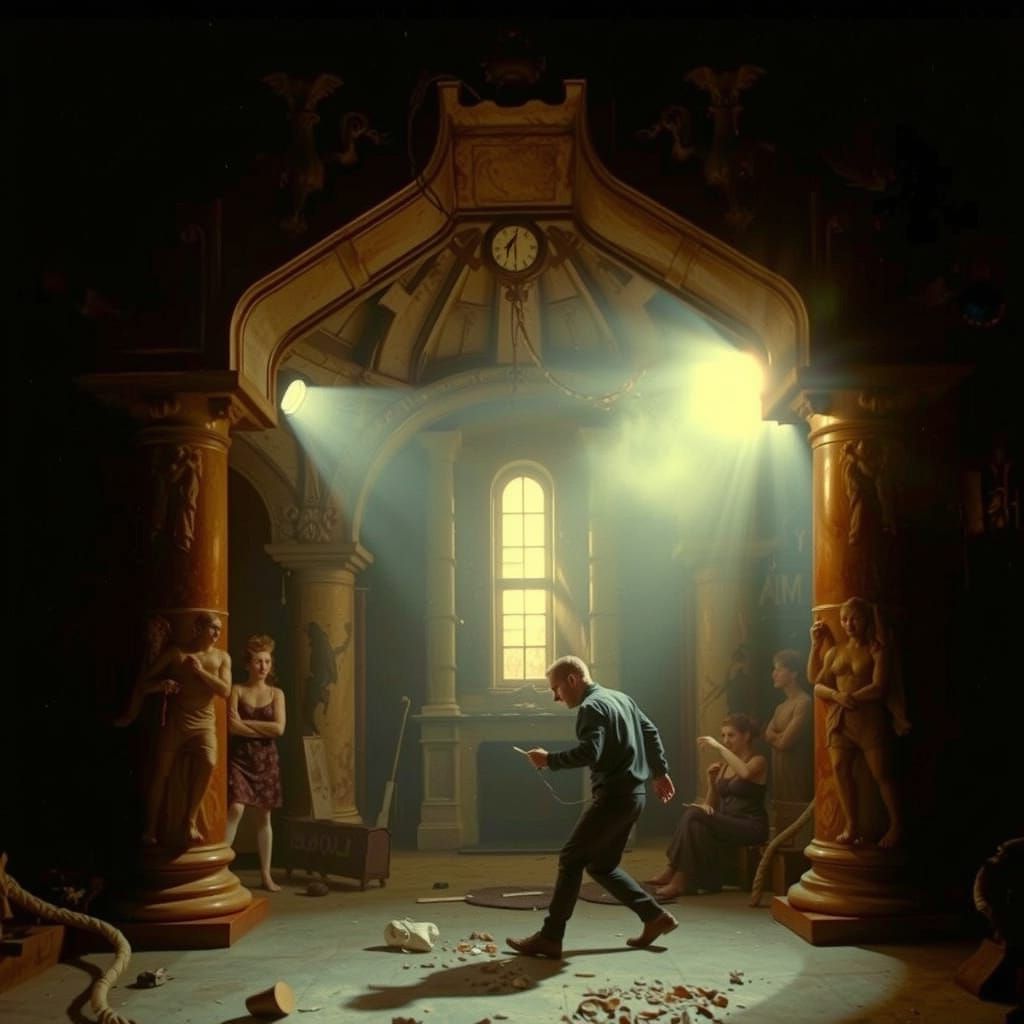 Epic Ocean Landscape with Misty Rising Clouds