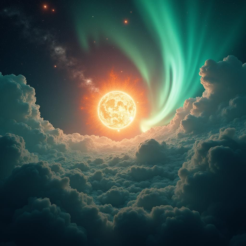 Celestial Spectacle: Aurora Dance of Solar Flares