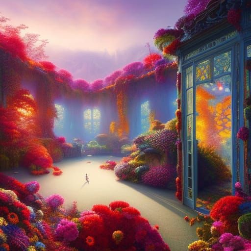 Maximalist Room in Anime Key Visual Style