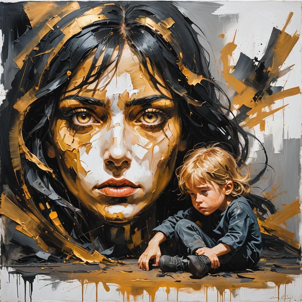 a colossal, pitch-black figure with an otherworldly aura loo...