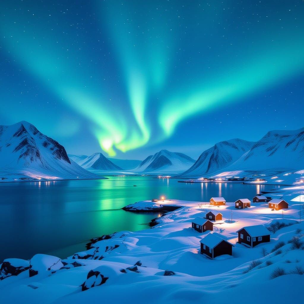 Aurora Borealis Shines Over Svalbard Seed Vault