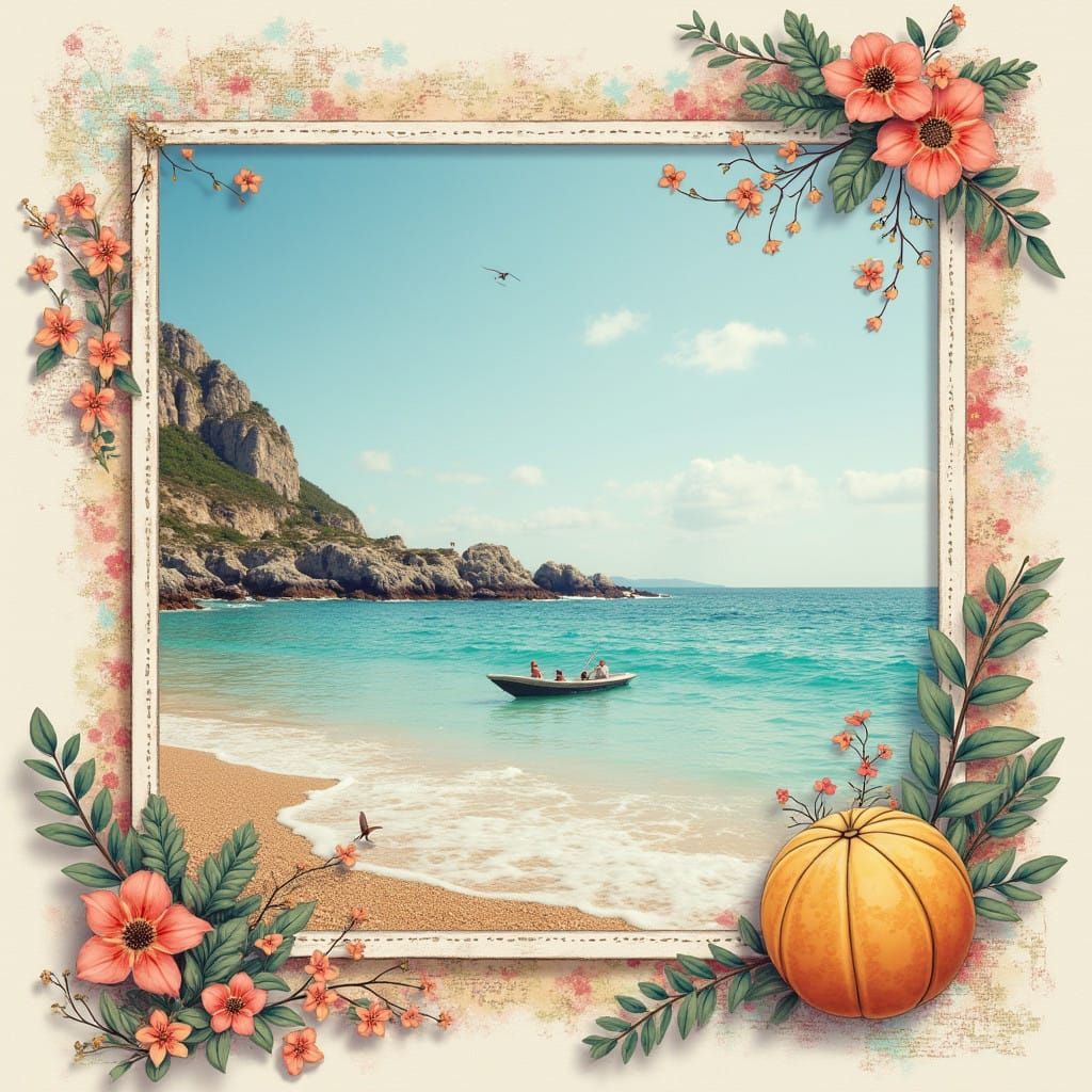 Vintage Travel Scrapbook Front Cover