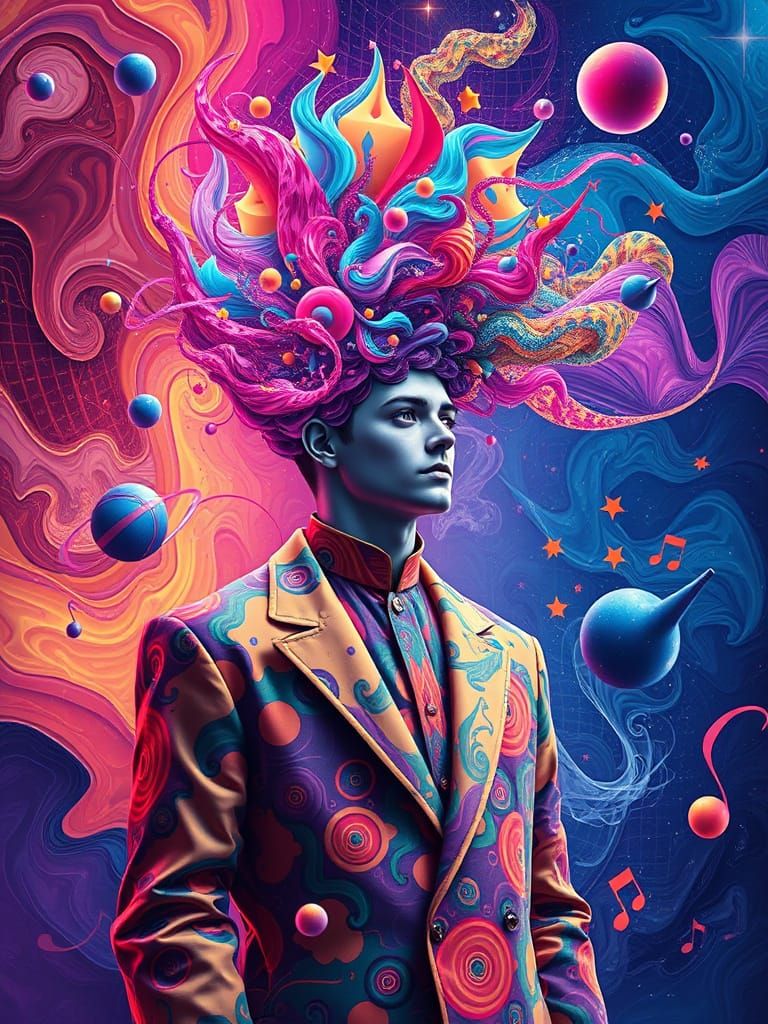 Surreal Neon Explosion: A Kaleidoscope of Color and Form