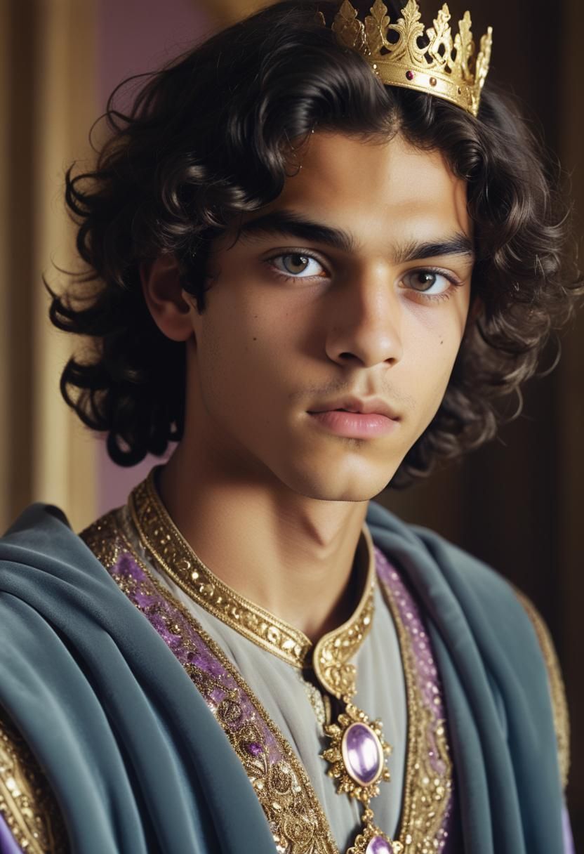 Persian Prince Portrait in Lavish Palace Setting