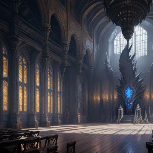 Fantastical Wolf Shifter Meeting Hall Interior