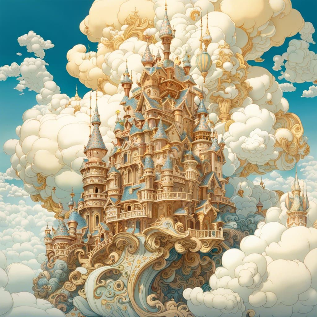 Castle-Shaped Clouds: A Breathtaking Cloudscape Masterpiece