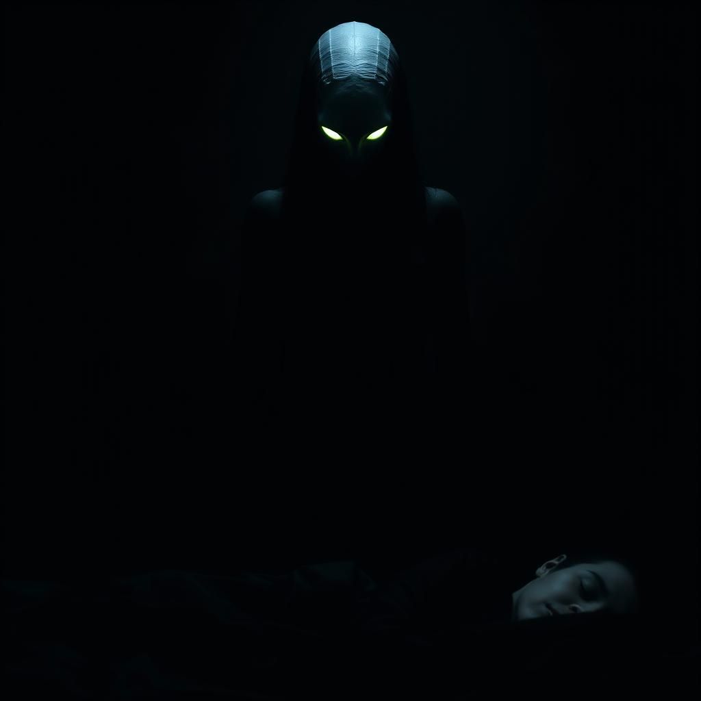 Ghostly Apparition Silhouette in Dark Gothic Style