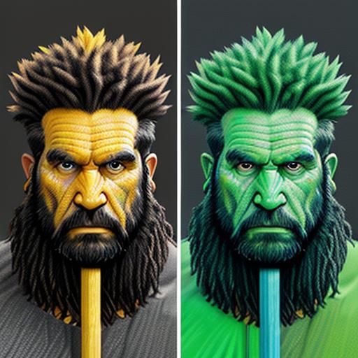 A caveman using a chard stick to create art and a modern artist using AI art tools share some surprising similarities: