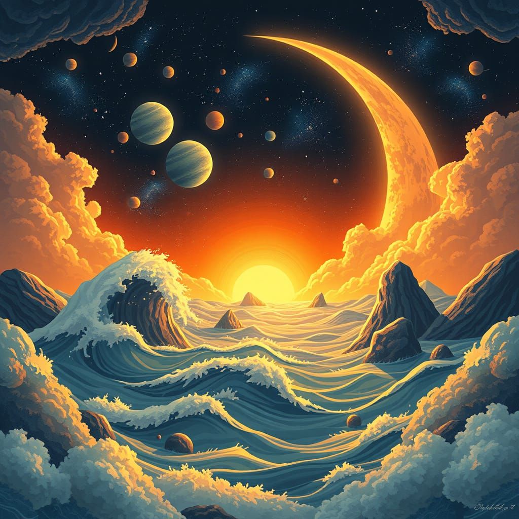 Godlike Ocean Planet in Cosmic Vista