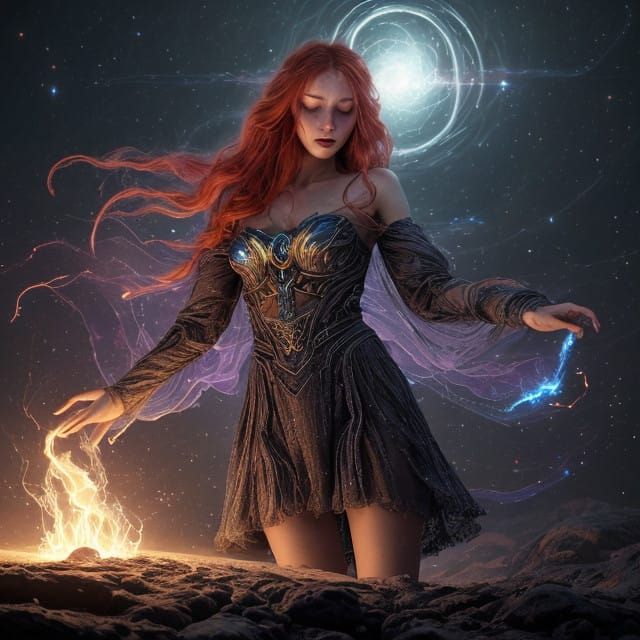 Digital Painting of a Dream Entity Stealing Energy from a Sl...