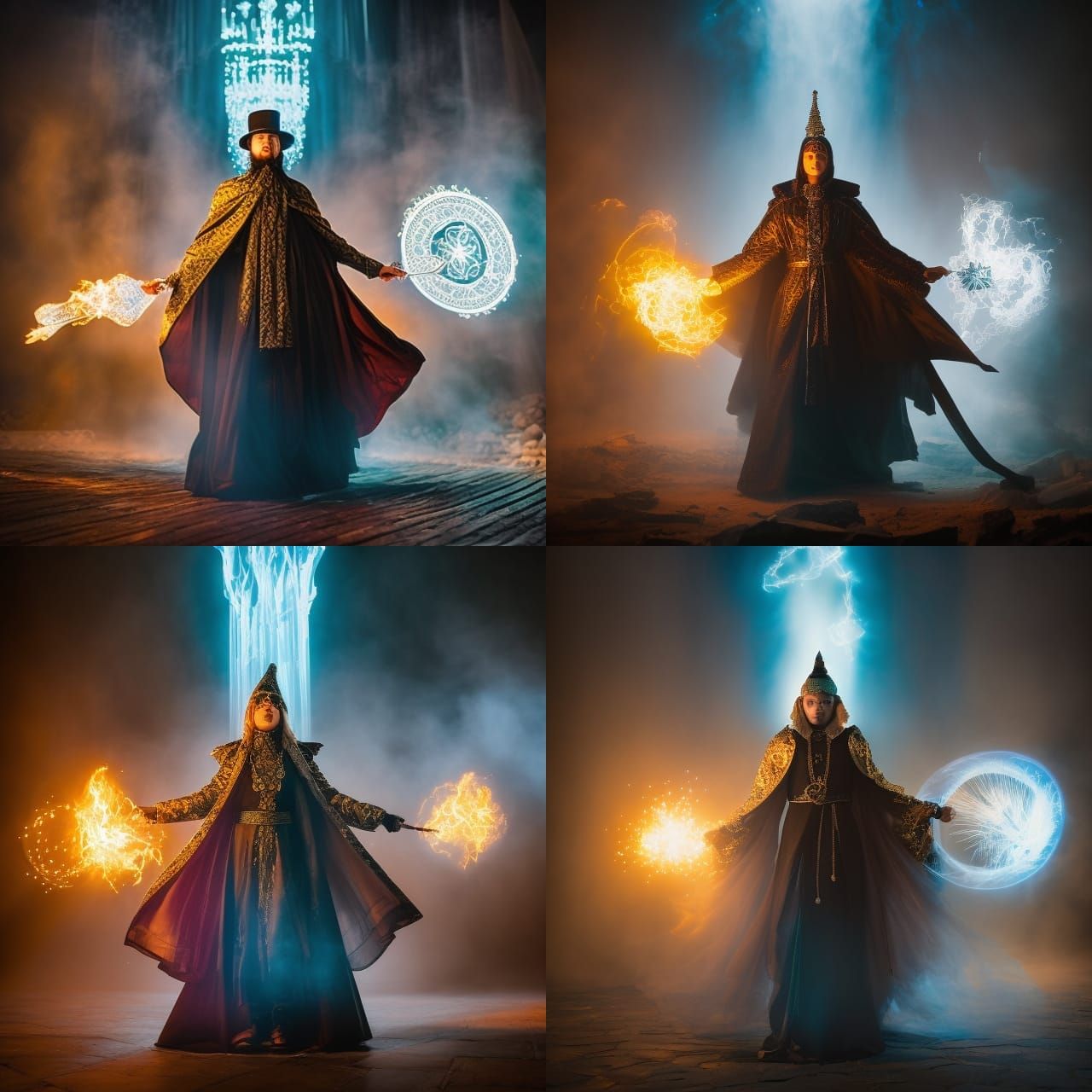 Powerful Magician Casting Intricate Spells: Hyper-Realistic ...