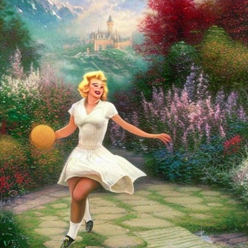 Marilyn Monroe Plays Football in Gondolin