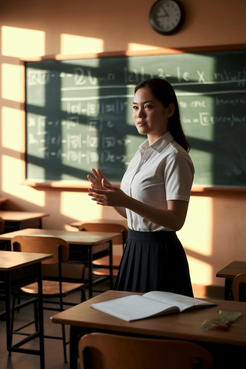 Filipino Math Teacher Shines in Philippine High School Class...