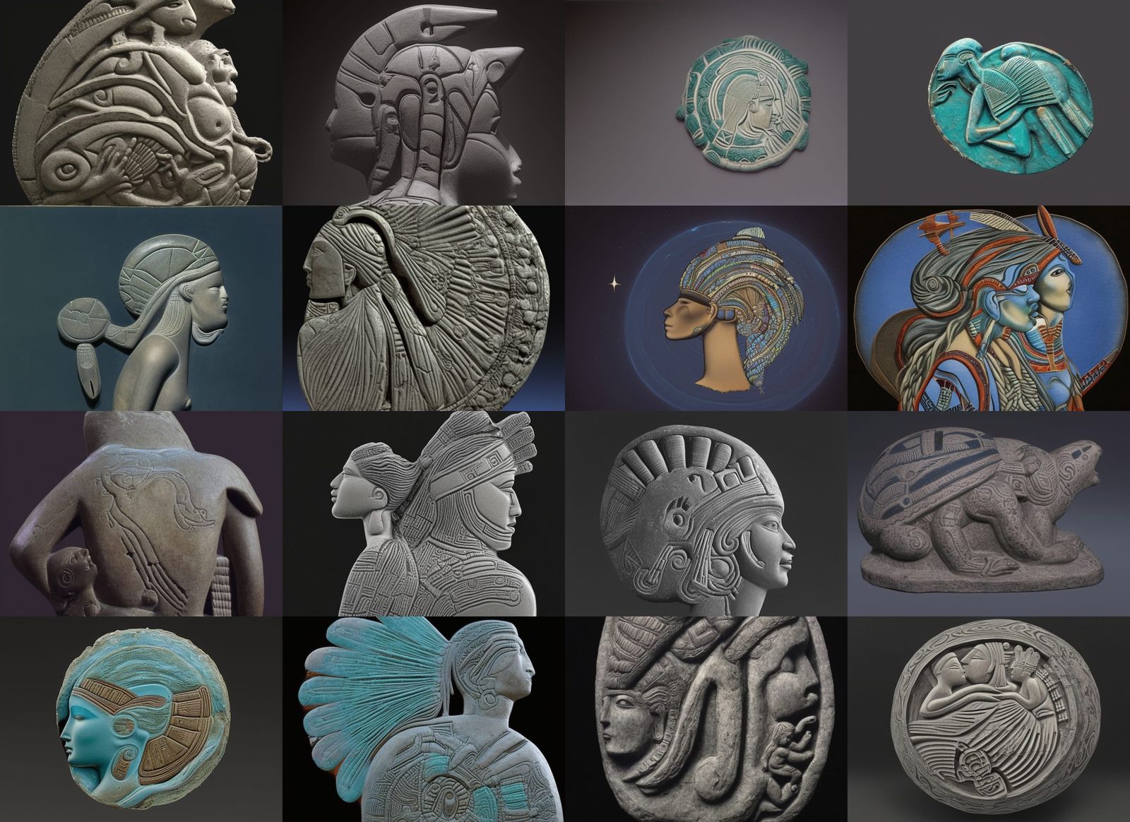 Iroquois Sky Goddess Atahensic on Turtle Back