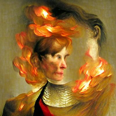 Fiery Portrait of a Woman