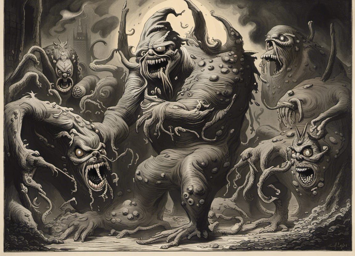 Monstrous Wagner Group: A Dystopian Political Cartoon