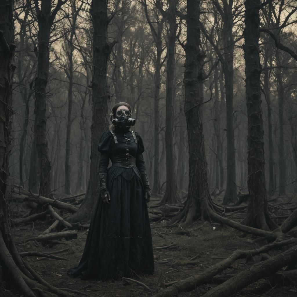 Ethereal Victorian Siren in Abandoned Dreamscape