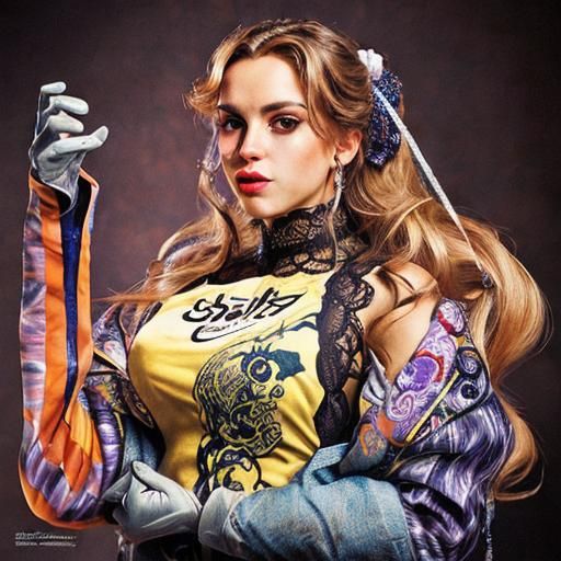 Surreal Figure in Psychedelic CGI Style