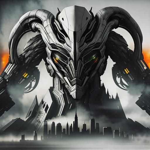 Alien Cityscape: Surreal Double Exposure Photograph