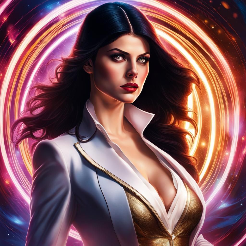 Alexandra Daddario as Zatanna with Magic Lights