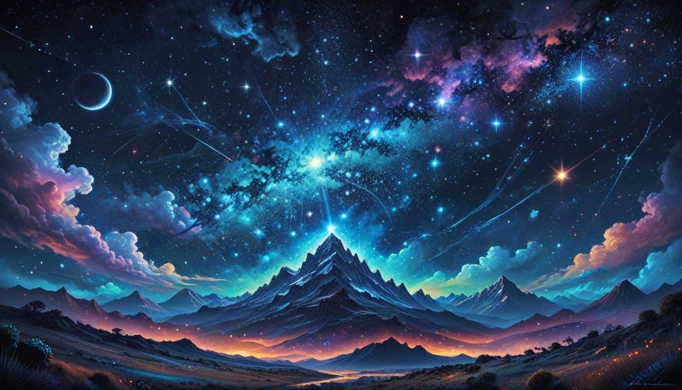 Holographic Starry Sky by Pablo Amaringo