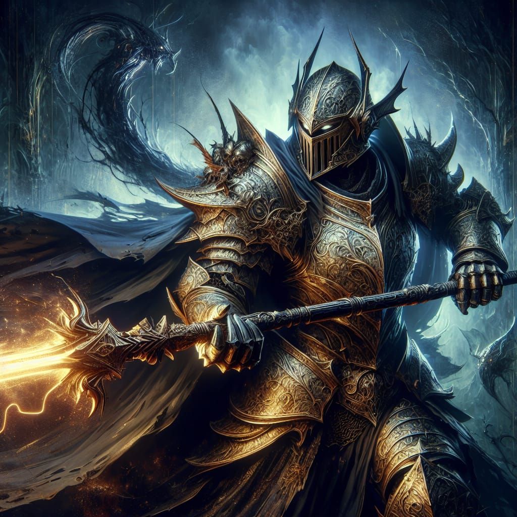 D&D Paladin in Gleaming Armor