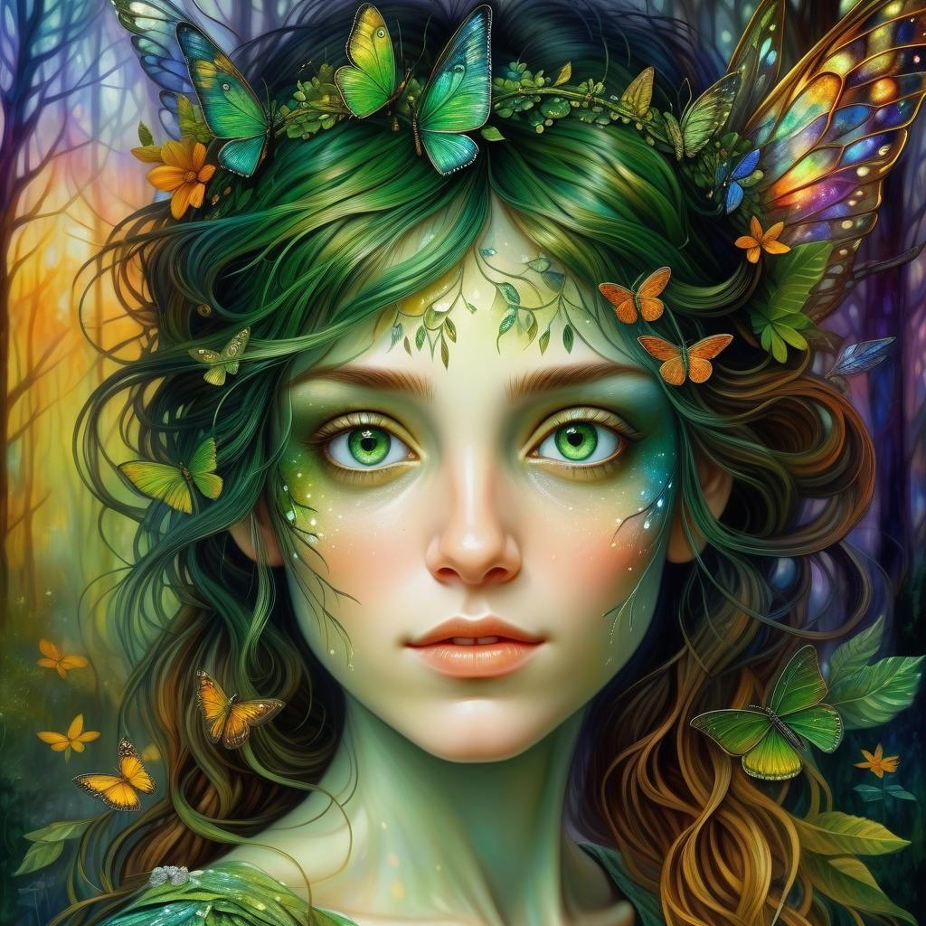 Beautiful Forest Fairy Portrait in 8k Resolution