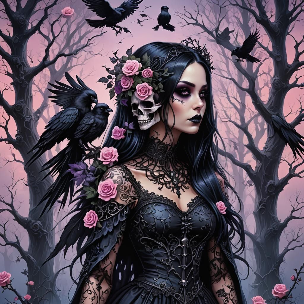 Gothic Fairy with Tattoos and Attitude