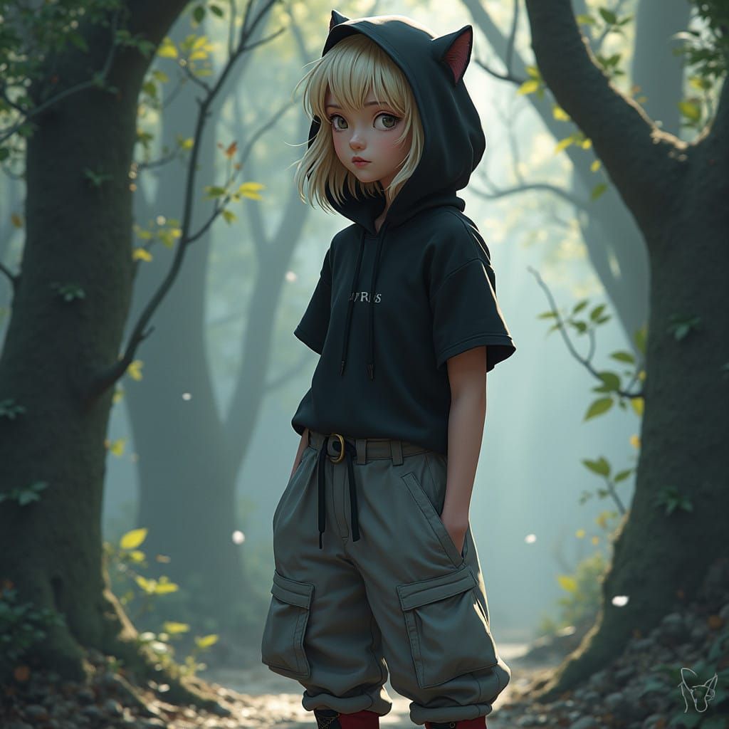 Fantastical Young Heroine in a Mystical Realm