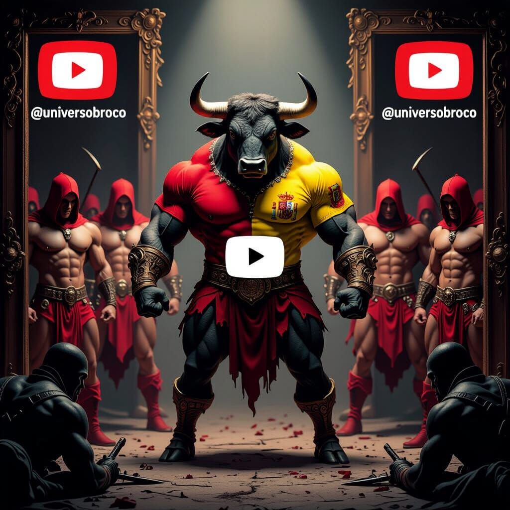 Spanish Minotaur Warrior with Flag Colors