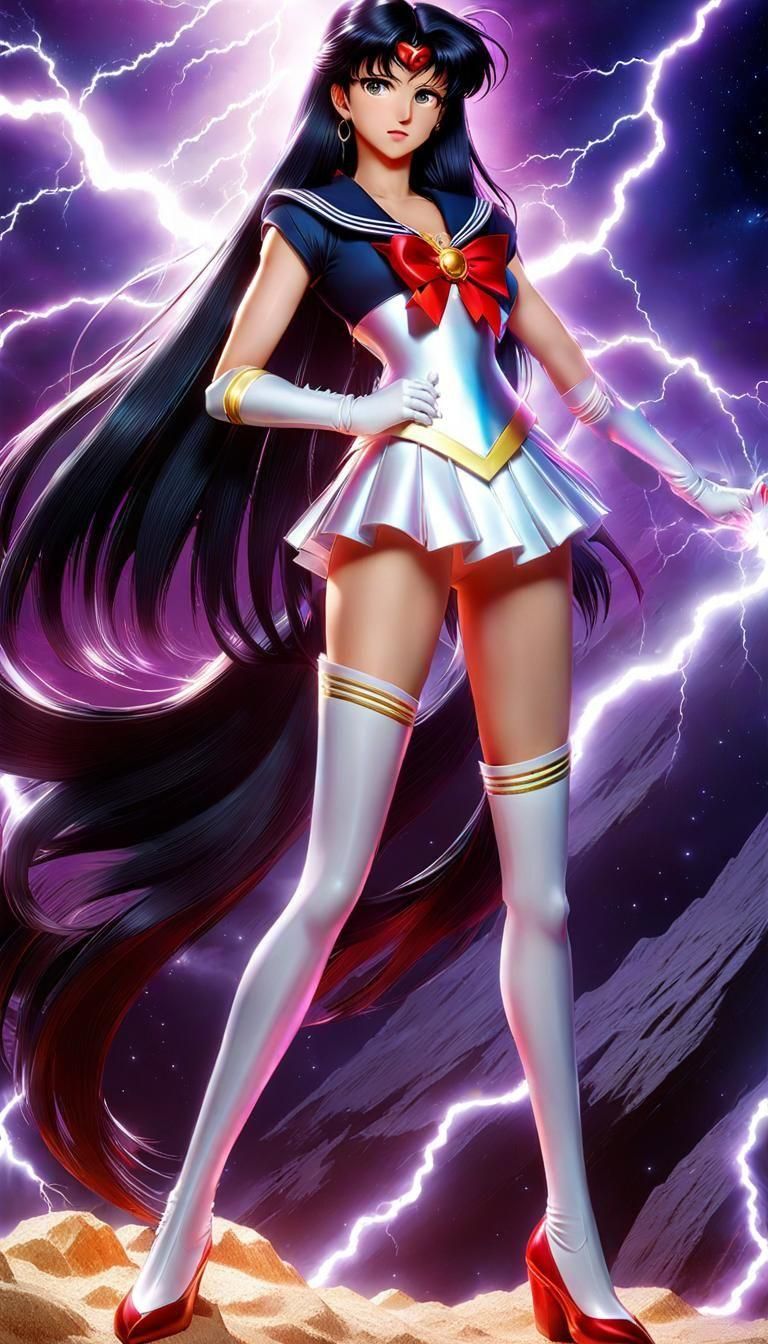 Sailor Mars in Naoko Takeuchi Anime Style