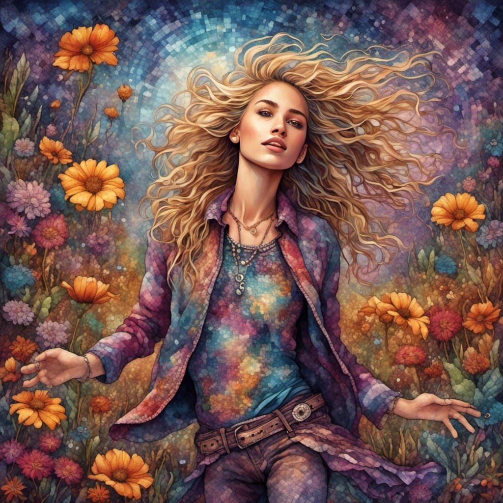 Hannah Montana Dances in Holographic Flower Field