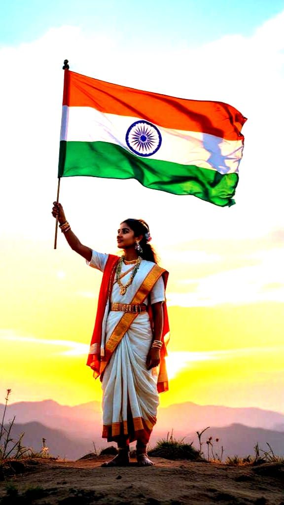 Indian Independence Day Celebration at Sunrise