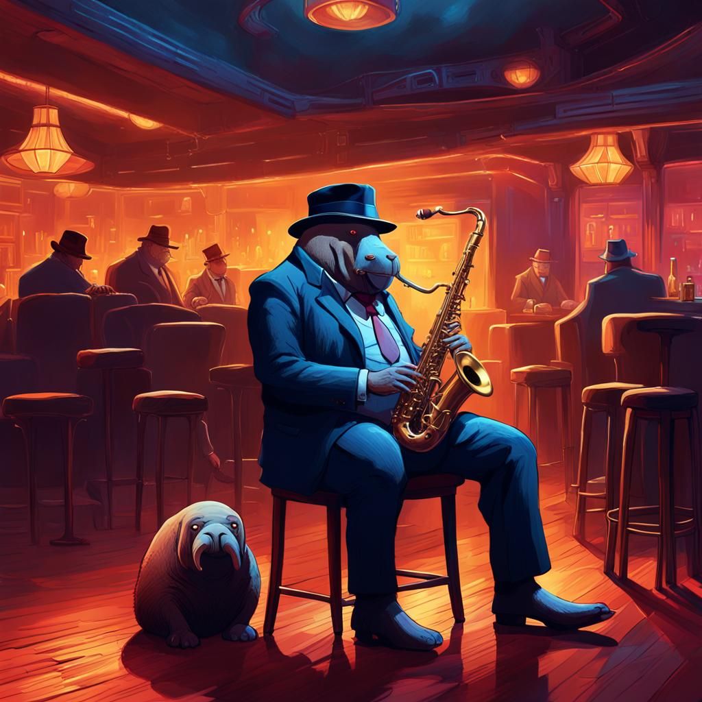 Walrus Jazz Club Fantasy Concept Art