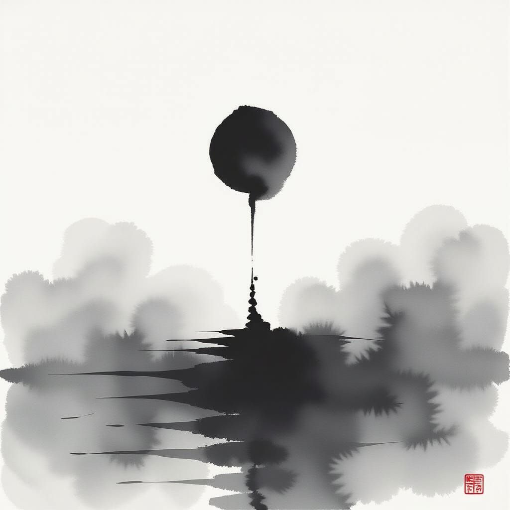 Minimalist Ink Stroke Painting: The More You Speak, The More...